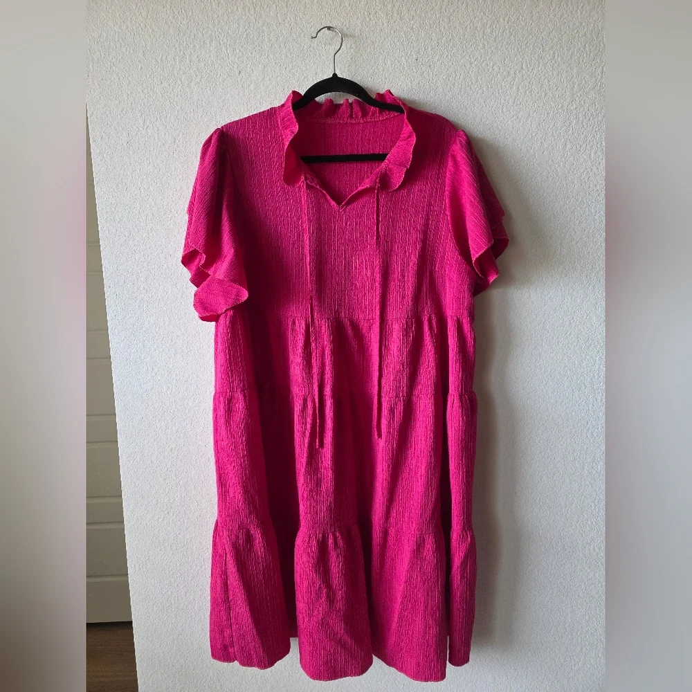 Shein Vibrant Pink Flow Dress - Picture 6 of 6